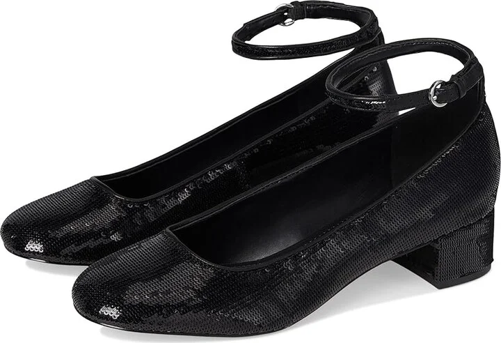 Marc Fisher LTD Parri High Women's Heels Black Sequin : 9.5 M, Leather/Rubber