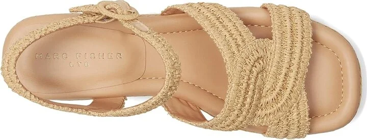 Marc Fisher LTD Payley Women's Dress Sandals Light Natural : 8 M, Synthetic - Image 2