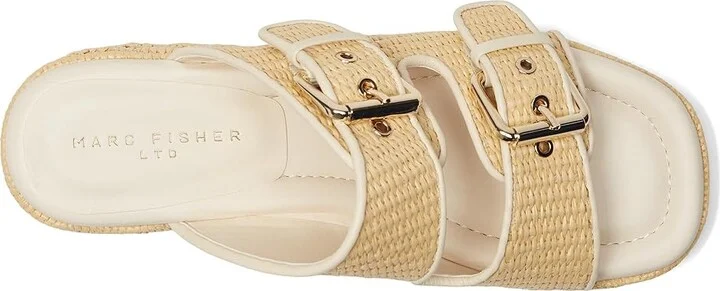 Marc Fisher LTD Poppy Women's Dress Sandals Light Natural/Ivory : 8.5 M, Synthetic - Image 2