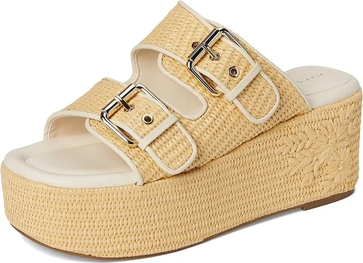Marc Fisher LTD Poppy Women's Dress Sandals Light Natural/Ivory : 8.5 M, Synthetic - Image 5