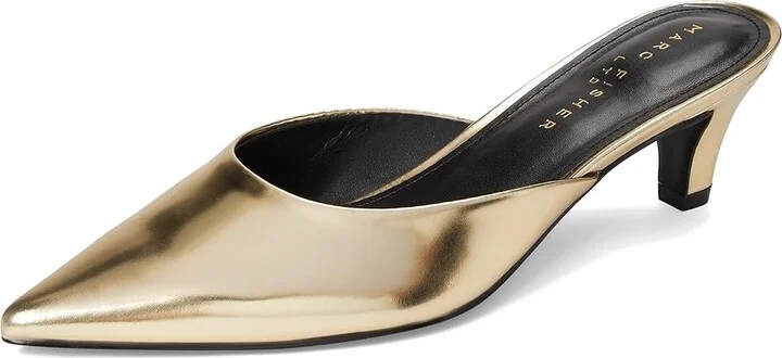 Marc Fisher LTD Rosa High Women's Heels Gold Mirror Metallic Leather : 5 M - Image 5