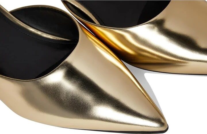 Marc Fisher LTD Rosa High Women's Heels Gold Mirror Metallic Leather : 5 M - Image 7
