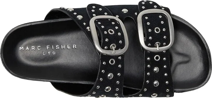 Marc Fisher LTD Sayge Women's Dress Sandals Black Suede : 9 M - Image 2
