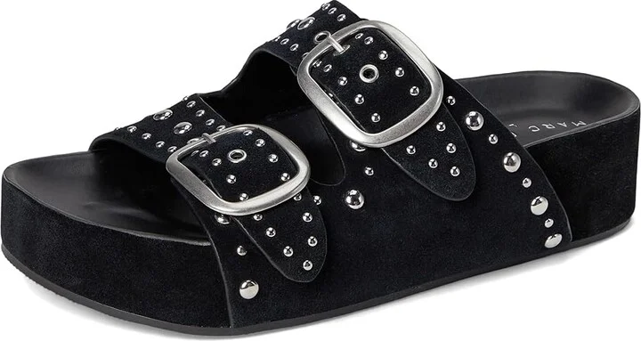 Marc Fisher LTD Sayge Women's Dress Sandals Black Suede : 9 M - Image 5