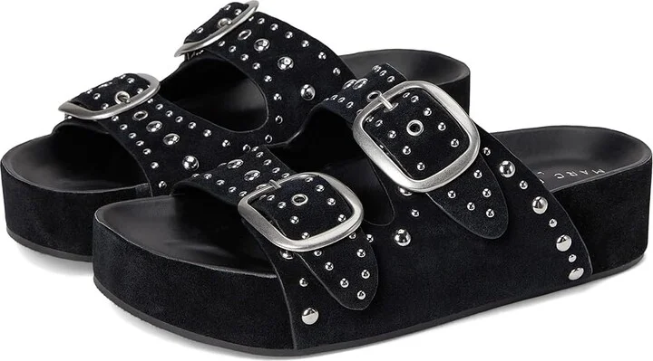 Marc Fisher LTD Sayge Women's Dress Sandals Black Suede : 9 M