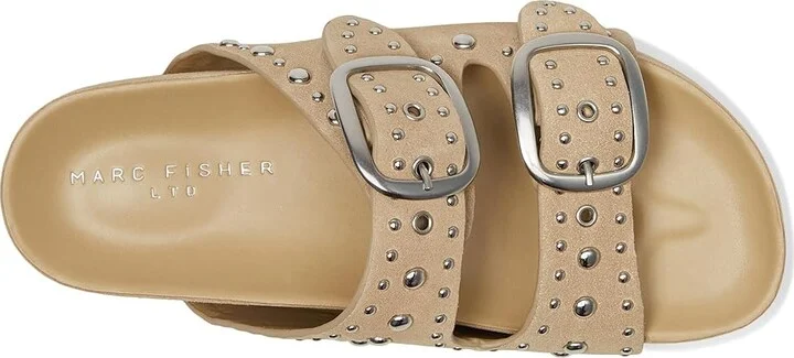 Marc Fisher LTD Sayge Women's Dress Sandals Light Natural Leather : 7 M, Suede - Image 2