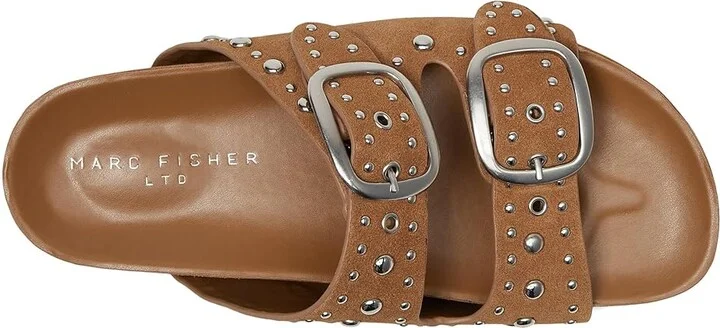 Marc Fisher LTD Sayge Women's Dress Sandals Medium Natural Suede : 10 M - Image 2