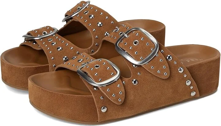 Marc Fisher LTD Sayge Women's Dress Sandals Medium Natural Suede : 10 M