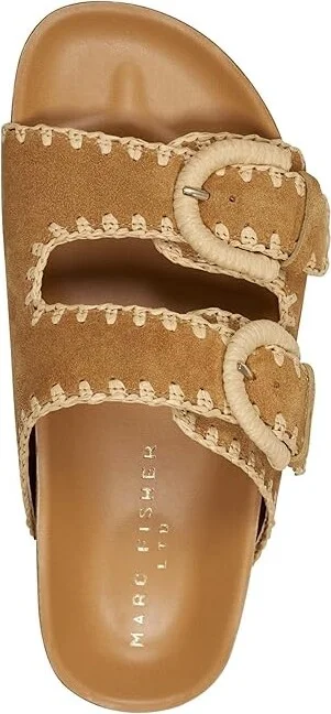Marc Fisher LTD Solea Women's Sandals Medium Natural Leather : 11 M, Leather/Synthetic - Image 2