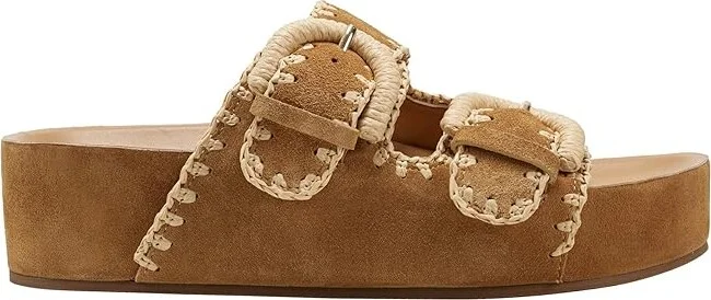 Marc Fisher LTD Solea Women's Sandals Medium Natural Leather : 11 M, Leather/Synthetic - Image 5