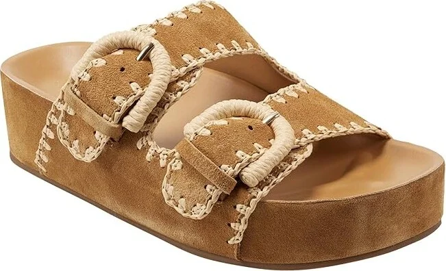 Marc Fisher LTD Solea Women's Sandals Medium Natural Leather : 11 M, Leather/Synthetic - Image 6