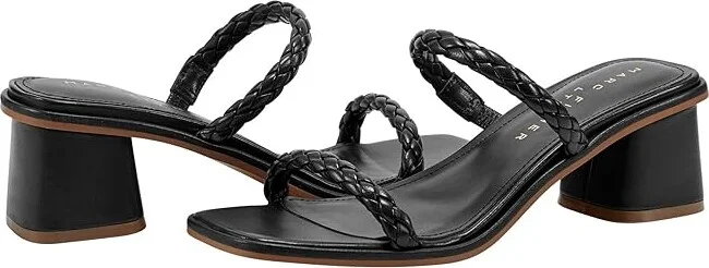 Marc Fisher LTD Thoral Women's Sandals Black Leather : 7 M
