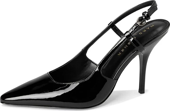 Marc Fisher LTD Torry High Women's Heels Black Patent Leather : 9 M - Image 5