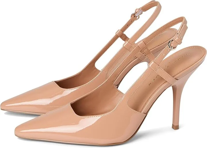 Marc Fisher LTD Torry High Women's Heels Light Natural Patent Leather : 6.5 M
