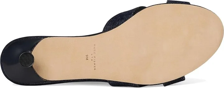 Marc Fisher LTD Tracey Women's Dress Sandals Dark Blue Denim : 8.5 M, Synthetic - Image 3
