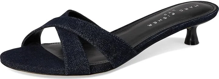 Marc Fisher LTD Tracey Women's Dress Sandals Dark Blue Denim : 8.5 M, Synthetic - Image 5