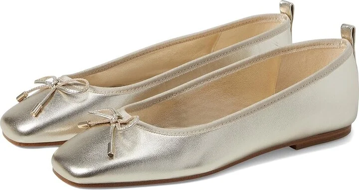 Marc Fisher LTD Ubet Women's Flat Shoes Gold Leather : 11 M