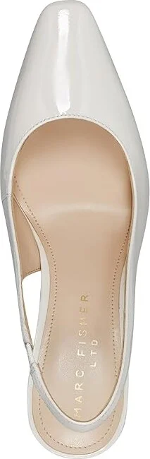 Marc Fisher LTD Valinda High Women's Heels Ivory : 9 M, Leather/Synthetic - Image 2