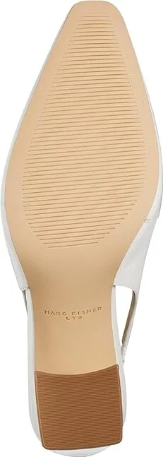 Marc Fisher LTD Valinda High Women's Heels Ivory : 9 M, Leather/Synthetic - Image 3