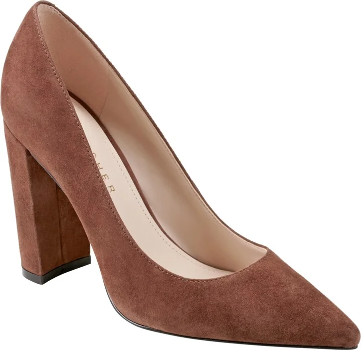 Marc Fisher Ltd Women's Abilene Block Heel Pointy Toe Dress Pumps