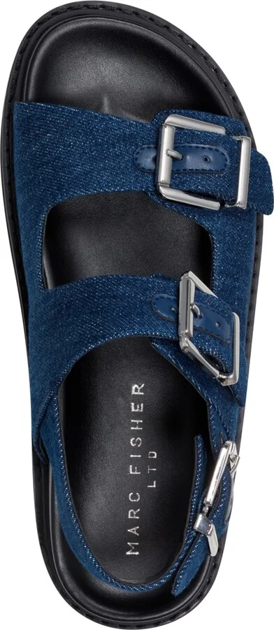 Marc Fisher Ltd Women's Agenda Buckle Straps Flatform Sandals - Image 8