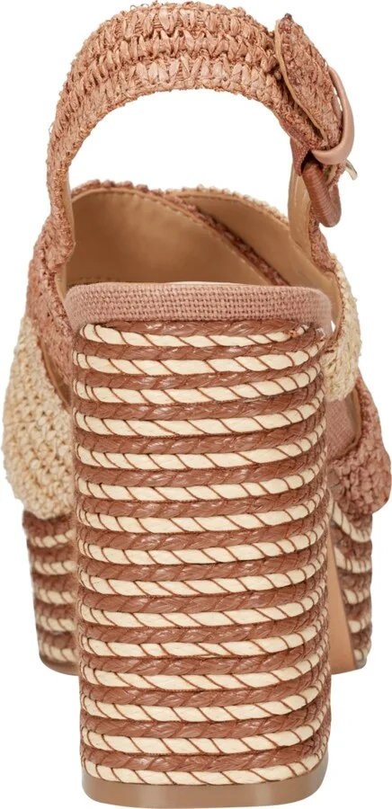 Marc Fisher Ltd Women's Caddy Square Toe Dress Sandals - Dark Tan/Natural - Image 3
