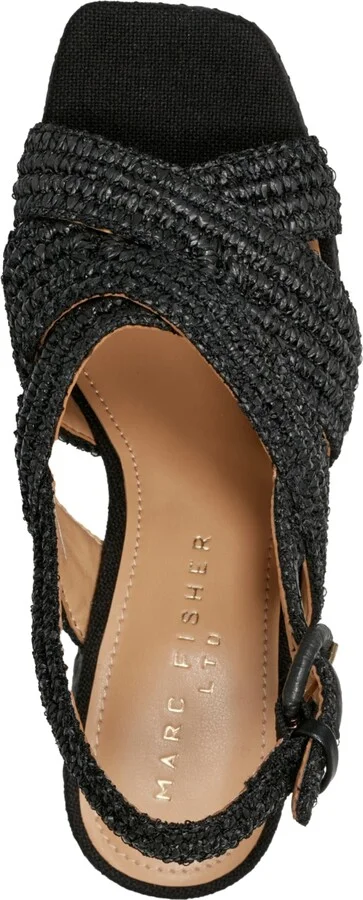 Marc Fisher Ltd Women's Caddy Square Toe Dress Sandals - Dark Tan/Natural - Image 9