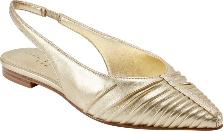 Marc Fisher Ltd Women's Dalatee Ruched Slingback Flats
