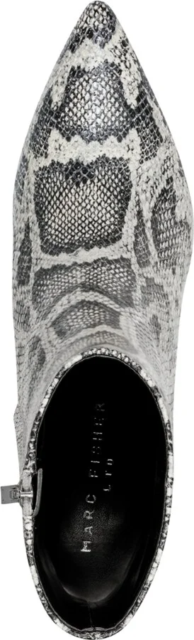 Marc Fisher Ltd Women's Iggy Pointy Toe Dress Booties - Black/White Snake Leather Multi - Image 4