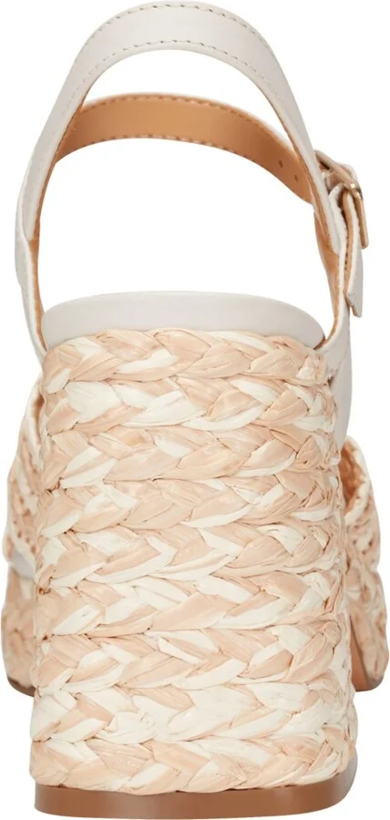 Marc Fisher Ltd Women's Juliey Woven Block Heel Platform Sandals - Cream/Natural - Image 3