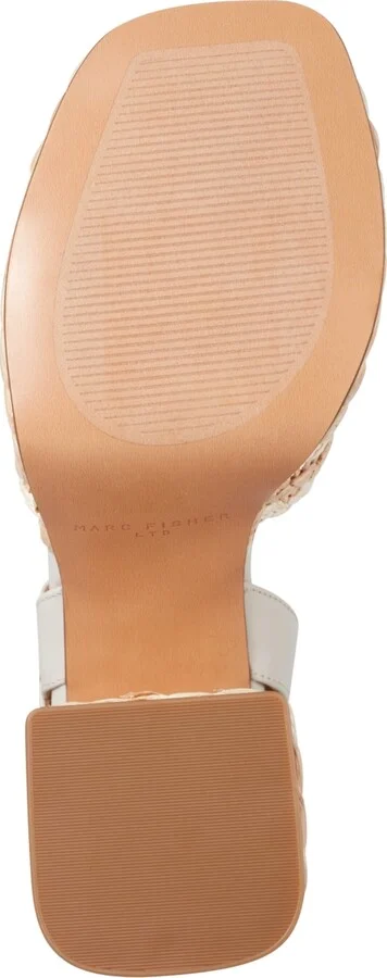 Marc Fisher Ltd Women's Juliey Woven Block Heel Platform Sandals - Cream/Natural - Image 5