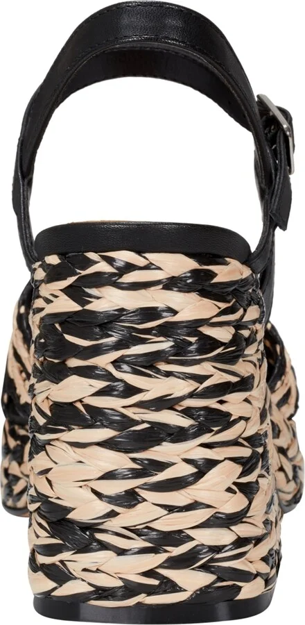 Marc Fisher Ltd Women's Juliey Woven Block Heel Platform Sandals - Cream/Natural - Image 7