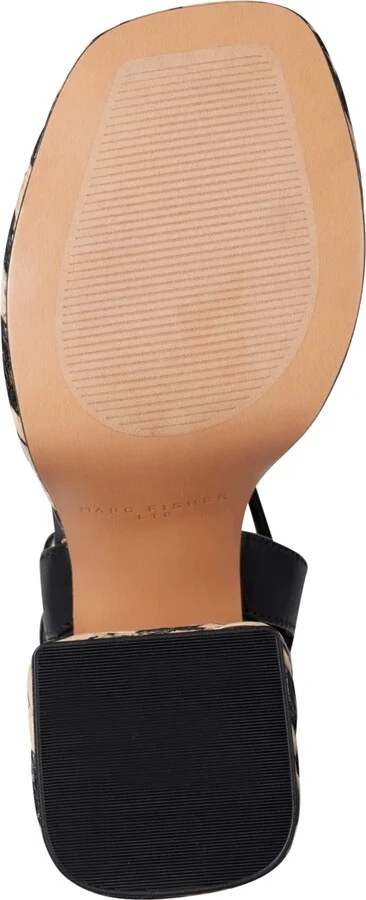 Marc Fisher Ltd Women's Juliey Woven Block Heel Platform Sandals - Cream/Natural - Image 9