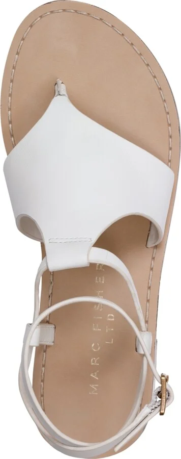 Marc Fisher Ltd Women's Lille Ankle Strap Flat Thong Sandals - Image 8