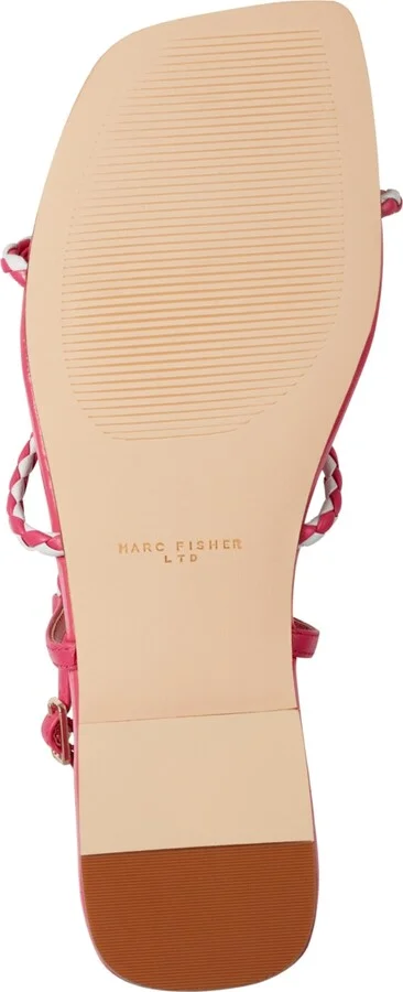 Marc Fisher Ltd Women's Maze Braided Caged Flat Sandals - Pink/White Leather - Image 5