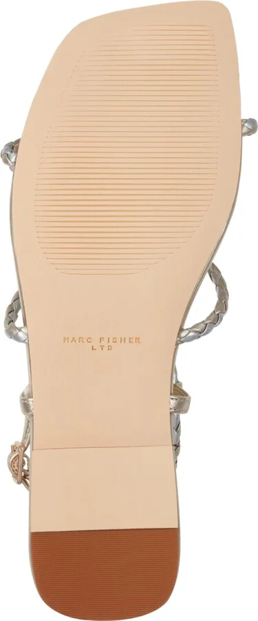 Marc Fisher Ltd Women's Maze Braided Caged Flat Sandals - Pink/White Leather - Image 9