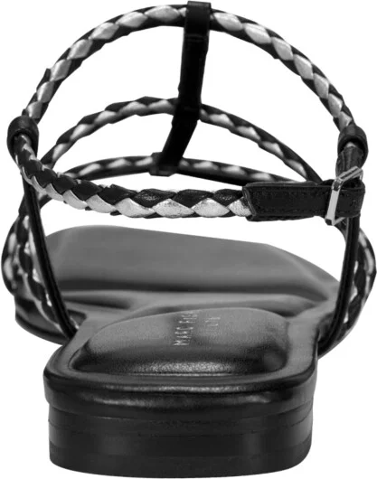 Marc Fisher Ltd Women's Maze Braided Caged Flat Sandals - Pink/White Leather - Image 11