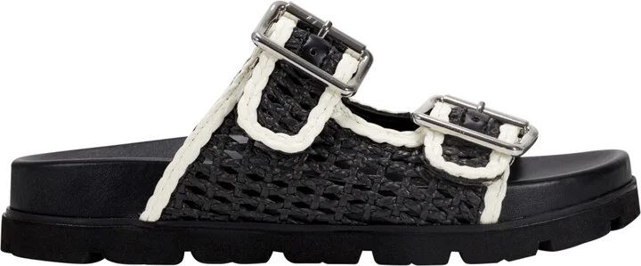 Marc Fisher Ltd Women's Mylan Woven Buckle Straps Flat Sandals - Image 2