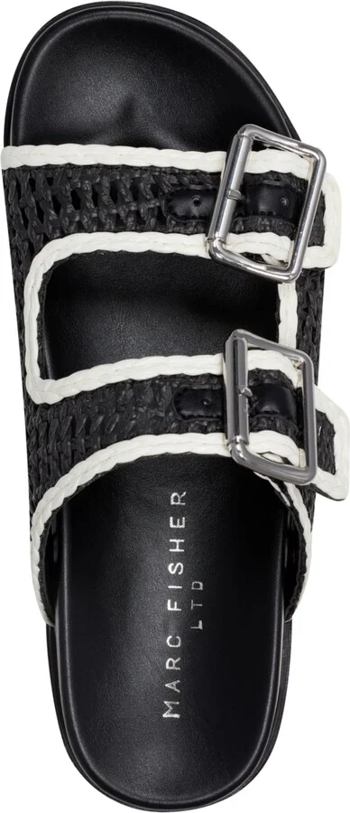 Marc Fisher Ltd Women's Mylan Woven Buckle Straps Flat Sandals - Image 4