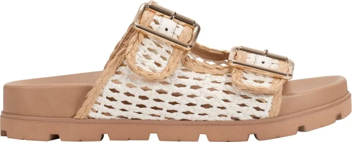 Marc Fisher Ltd Women's Mylan Woven Buckle Straps Flat Sandals - Image 6