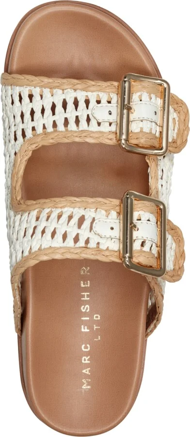 Marc Fisher Ltd Women's Mylan Woven Buckle Straps Flat Sandals - Image 8