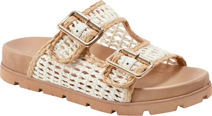 Marc Fisher Ltd Women's Mylan Woven Buckle Straps Flat Sandals - Image 10