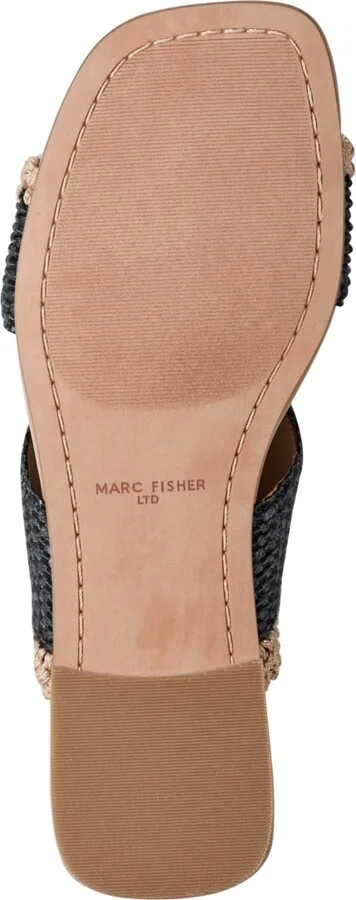 Marc Fisher Ltd Women's Nashie Slip On Square Toe Flat Sandals - Pink/Dark Natural - Image 9