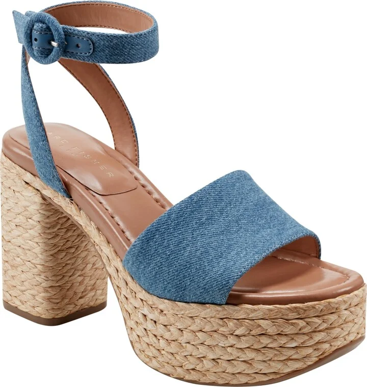 Marc Fisher Ltd Women's Palyca Block Heel Open Toe Dress Sandals