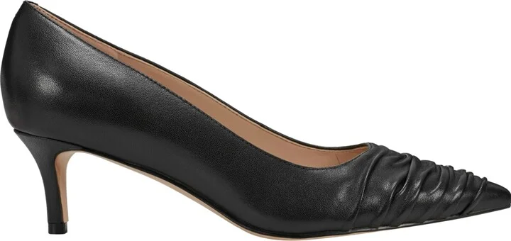 Marc Fisher Ltd Women's Paria Ruched Kitten Heel Pumps - Image 2
