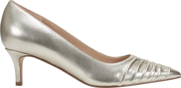 Marc Fisher Ltd Women's Paria Ruched Kitten Heel Pumps - Image 6