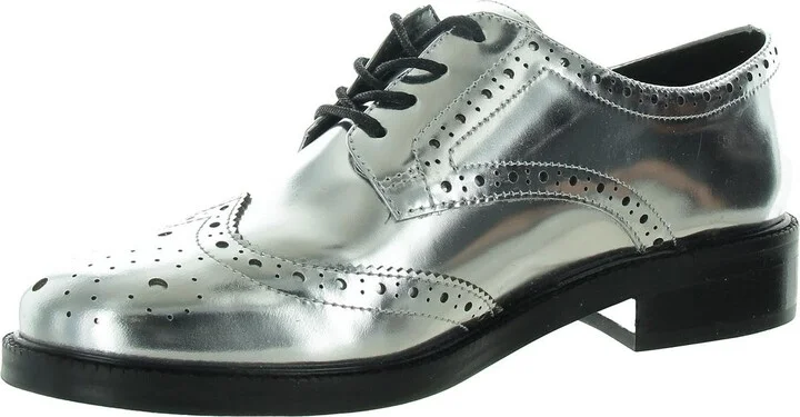 Silver Mirror Metallic Leather 040