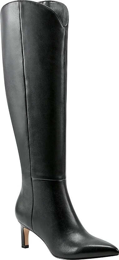 Marc Fisher Ltd. Women's Quinnie Pointed Toe Mid Heel Tall Boots