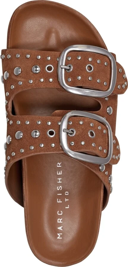 Marc Fisher Ltd Women's Sayge Studded Double Band Flatform Sandals - Image 4