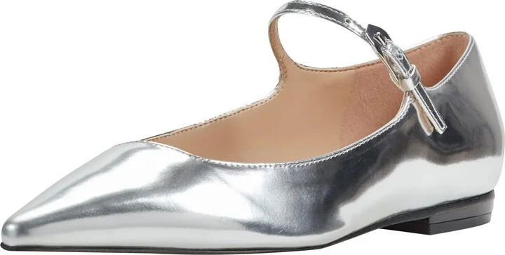 Silver Mirror Metallic Leather 040